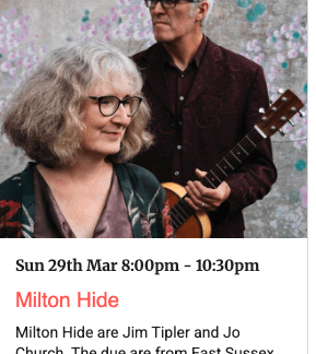 Poster for milton hide at readifolk
